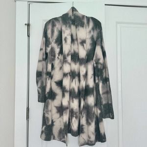 Calia by Carrie Underwood Size Large Tie-Dye Sweater Coat Long Cardigan NWOT